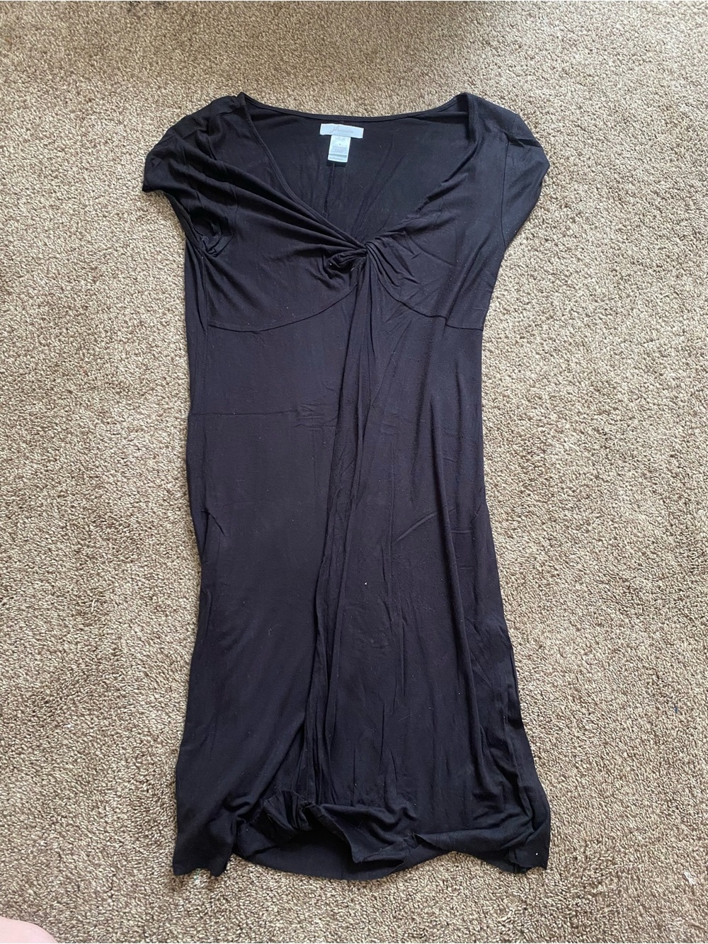 JH Collectibles Black Midi Dress with Twist Detail